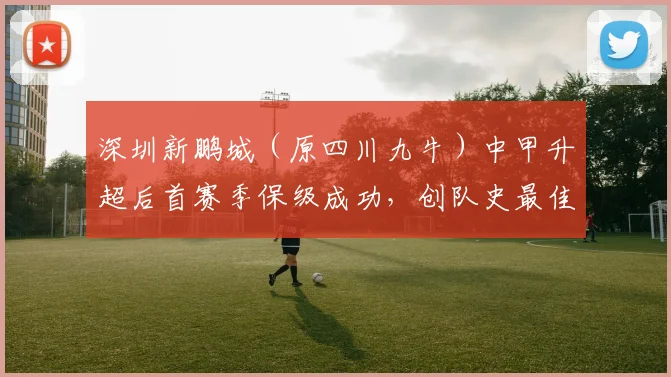 深圳新鹏城（原四川九牛）中甲升超后首赛季保级成功，创队史最佳排名